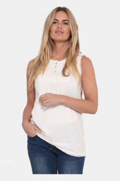 Brakeburn Womens Lace Trim Blouse