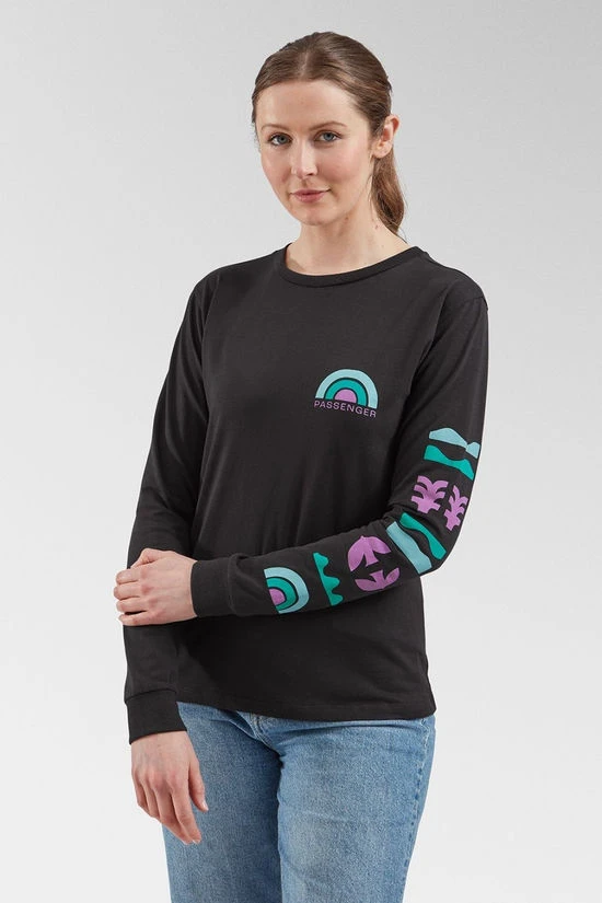 Womens Papercut Recycled Cotton Long Sleeve T-Shirt 3 Womens Papercut Recycled Cotton Long Sleeve T-Shirt - Image 3