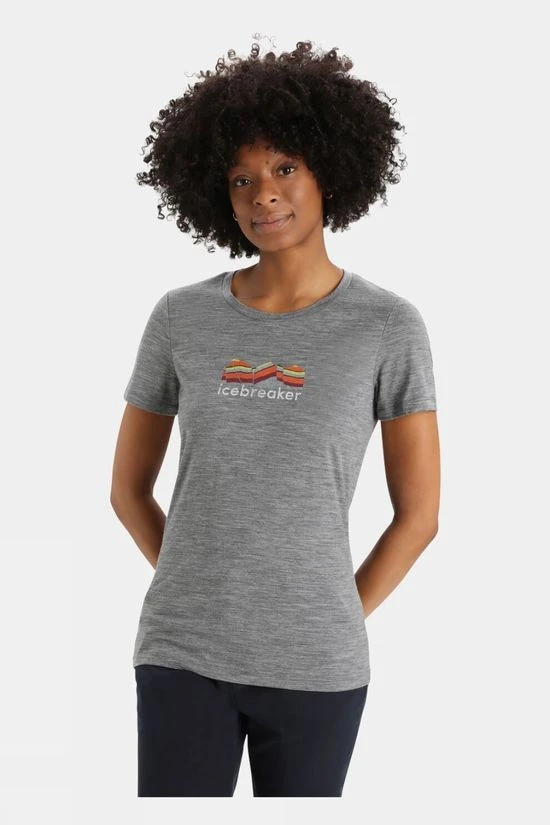 Icebreaker Womens Tech Lite II Tee - Mountain Geology 2 Icebreaker Womens Tech Lite II Tee - Mountain Geology - Image 2
