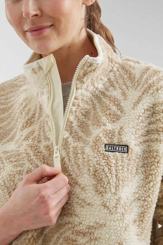 Womens Zella Floral Half Zip Fleece 5 Womens Zella Floral Half Zip Fleece - Image 5