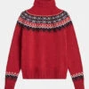 Brora Womens Supersoft Lambswool Fair Isle Polo Neck