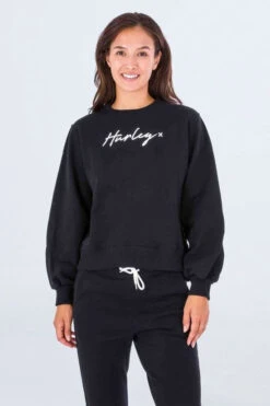 Hurley Womens Oceancare O&O Script Crew Sweatshirt