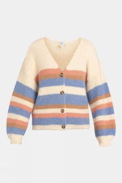 Roxy Womens Marble Tiles Stripe Cardigan