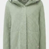 Womens Clementine Recycled Quilted Popper Up Hoodie
