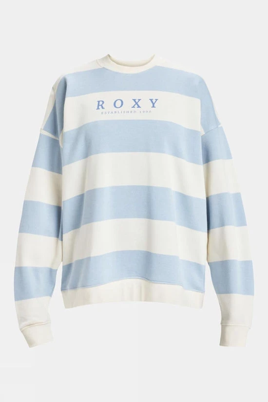Roxy Womens Strictly Stripes Oversized Sweatshirt 1 Roxy Womens Strictly Stripes Oversized Sweatshirt