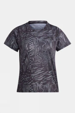 ADIDAS Womens Run Icons 3 Bar Logo Running Tee